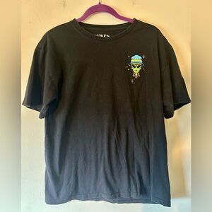 Miken Black Tee with Cool Alien Graphic